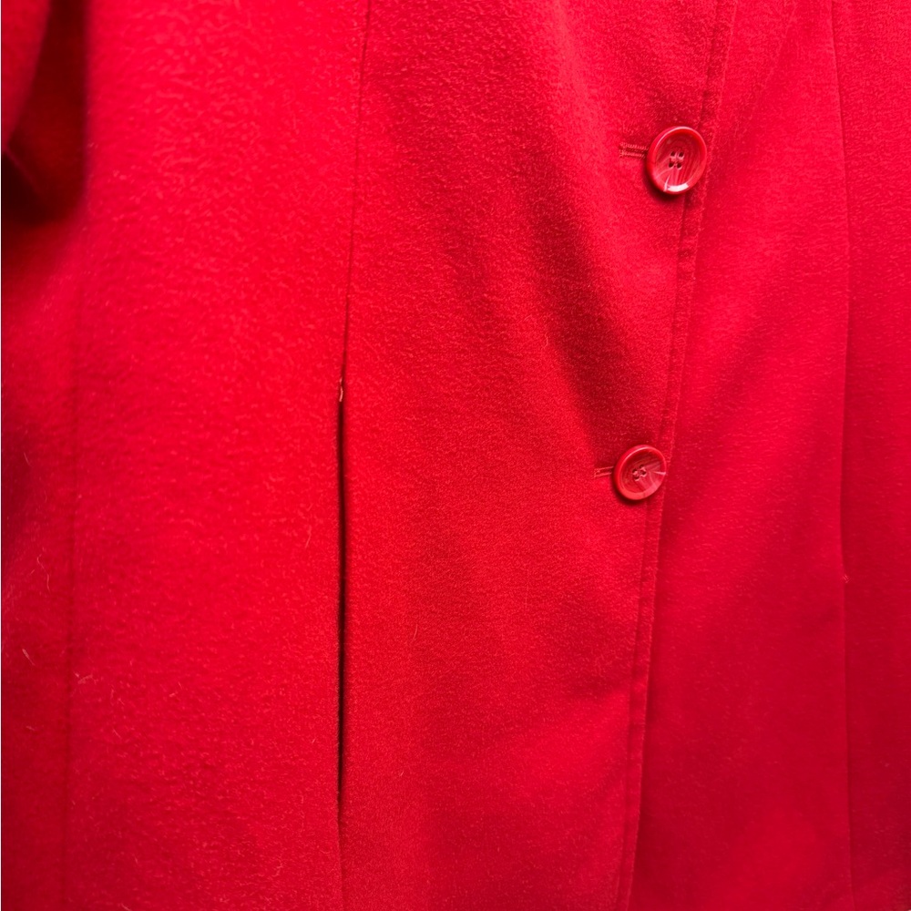 Patricia Foster Red‎ Wool Coat | Women’s Large | Made in Brazil - Picture 4 of 6
